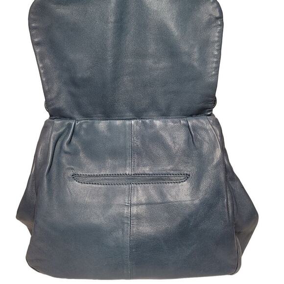 Lockheart Navy Blue Natalia Convertible Wide Bottom 3D Embellished Handbag - Picture 5 of 12